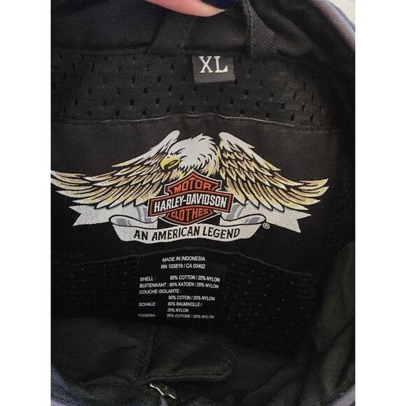 Harley-Davidson Mens Size XL Black Soft‎ Shell Motorcycle Riding Jacket Coat - Picture 6 of 13